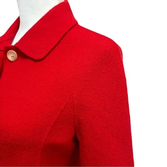 Carlisle Wool Blend Cardigan, Bright Red | sz. 8 | Vintage | EUC - Picture 5 of 13